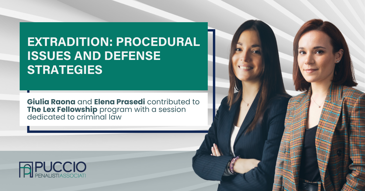 Giulia Raona and Elena Prasedi's lecture for the “Lex Fellowship” program on criminal investigations and defense strategies