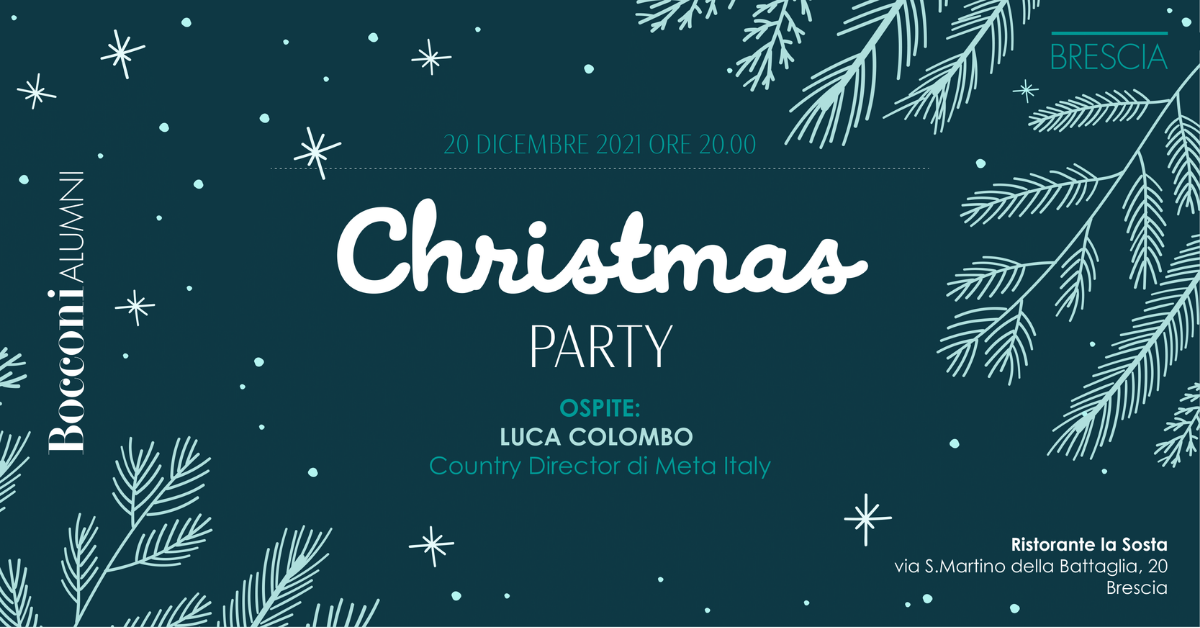 Christmas Party Bocconi Alumni Brescia – con Luca Colombo, Country Manager Meta Italy