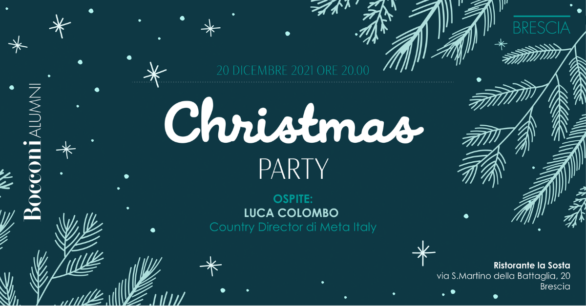 Christmas Party Bocconi Alumni Brescia – with Luca Colombo, Country Manager Meta Italy