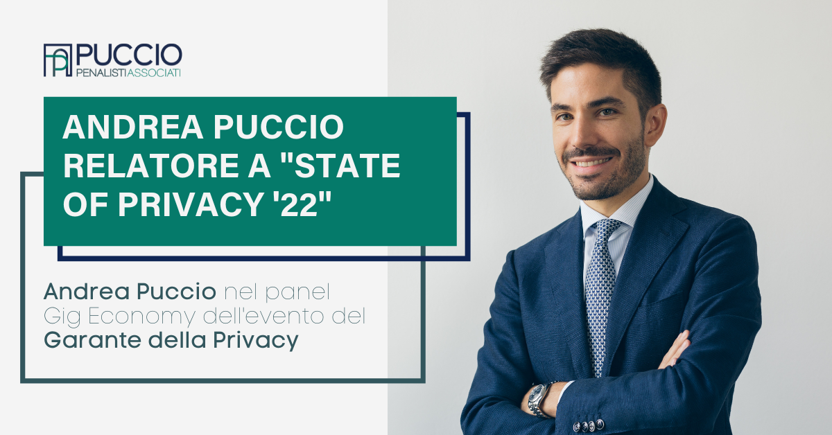 Andrea Puccio relatore al tavolo Gig Economy di State of Privacy ’22