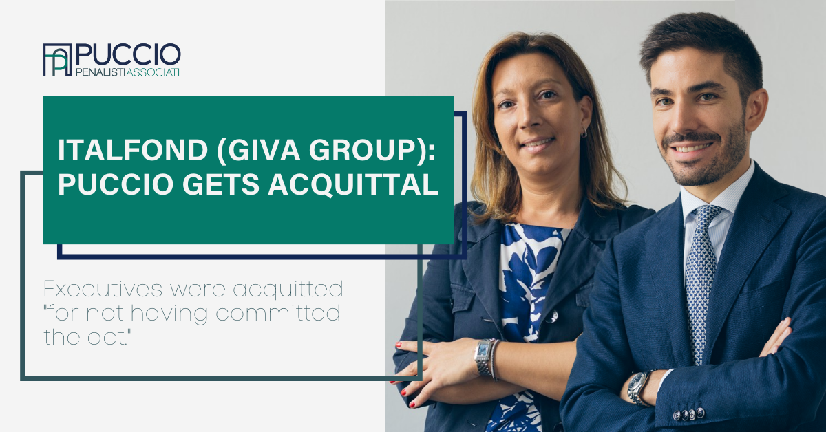 Italfond (GIVA Group): Puccio gets acquittal